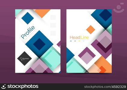 Set of front and back a4 size pages, business annual report design