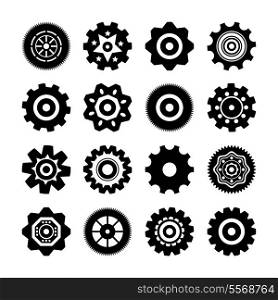 Set of gear wheels icons vector illustration isolated