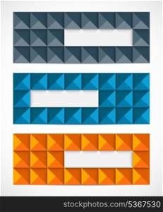Set of geometric banners. Abstract illustration