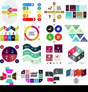 Set of geometrical infographic