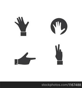 Set of Gesture Hand icon Template vector