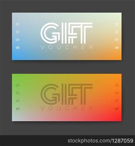 Set of gift (discount) voucher cards - minimalistic version
