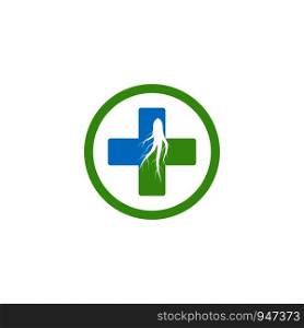 set of ginseng logo for herbal medicine illustration icon design