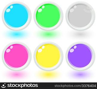 Set of glass buttons