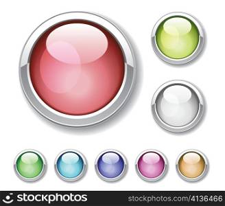 set of glossy buttons