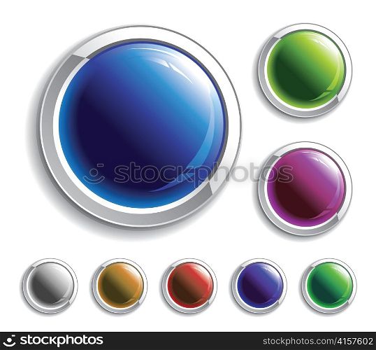 set of glossy buttons