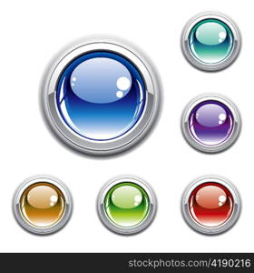 set of glossy buttons