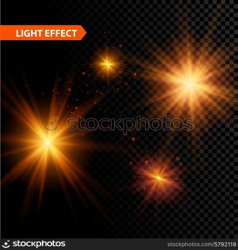 Set of glowing light effect stars bursts with sparkles on transparent background. Vector illustration. Set of glowing light effect stars bursts with sparkles on transparent background. Vector illustration EPS 10