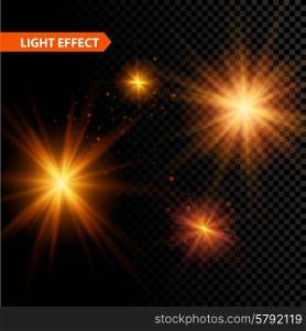 Set of glowing light effect stars bursts with sparkles on transparent background. Vector illustration. Set of glowing light effect stars bursts with sparkles on transparent background. Vector illustration EPS 10