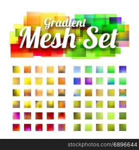 Set of gradient meshes for your design. Vector illustration. Set of gradient meshes for your design