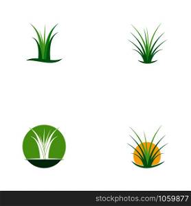 Set of grass logo vector template