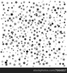 Set of Grey Stars. Set of Grey Stars on White Background. Starry Pattern