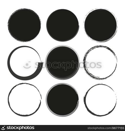 Set of grunge circles. Vector illustration. EPS 10. Stock image.. Set of grunge circles. Vector illustration. EPS 10.
