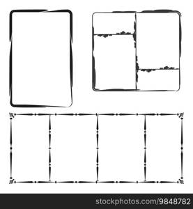 Set of Grunge Frames. Vector illustration. EPS 10. Stock image.. Set of Grunge Frames. Vector illustration. EPS 10.