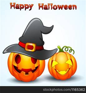 Set of Halloween pumpkins cartoon