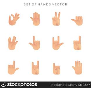 set of hands icon vector illustration eps10