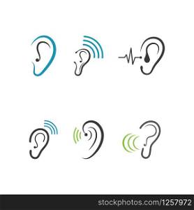 Set of Hearing Logo Template vector icon design