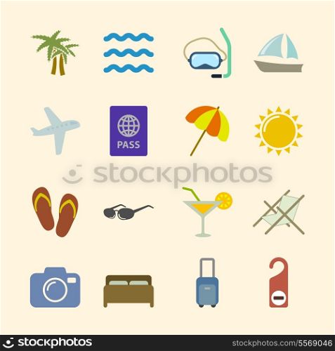 Set of holidays icons, design elements in contrast color isolated vector illustration