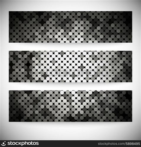 Set of horizontal banners. Background vector with shiny silver paillettes.. Set of horizontal banners. Background vector with shiny silver paillettes