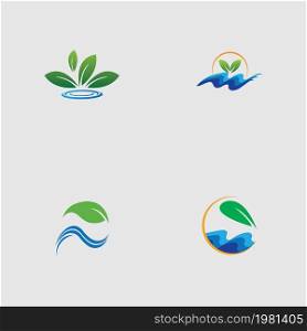set of hydroponic logos vector design illustration on gray background