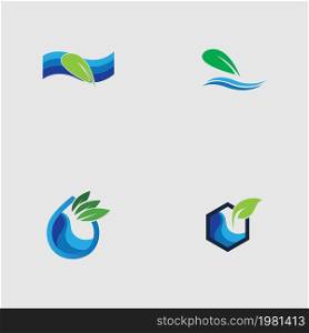 set of hydroponic logos vector design illustration on gray background