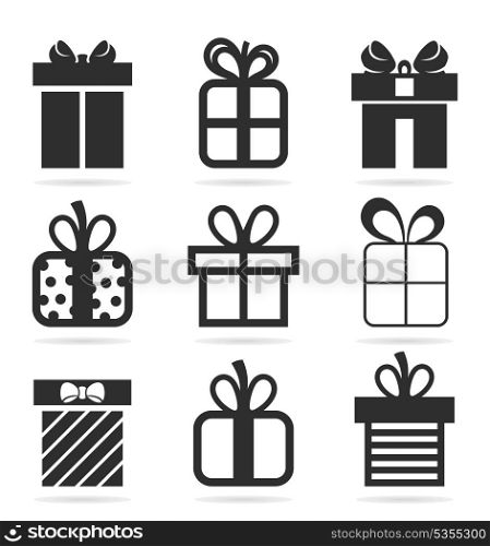 Set of icons a gift. A vector illustration