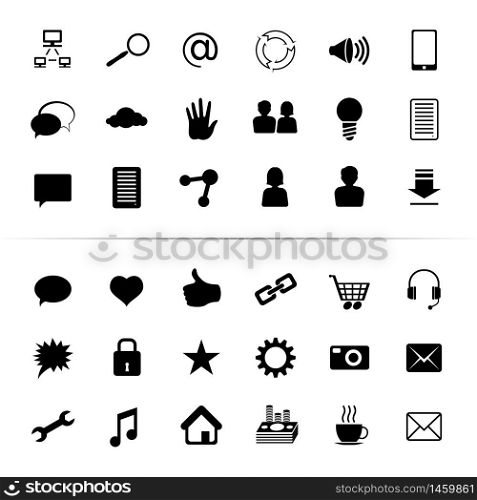 Set of icons and signs on a subject Social Media; Eps8