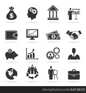 Set of icons business. A vector illustration