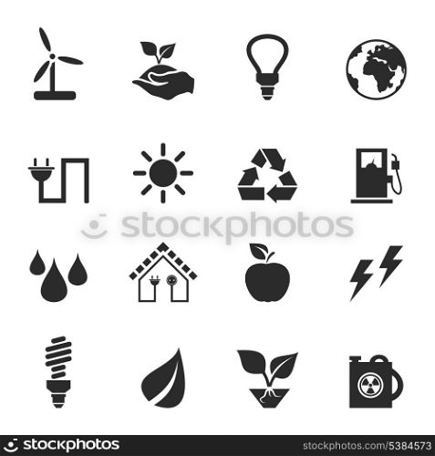Set of icons ecology. A vector illustration