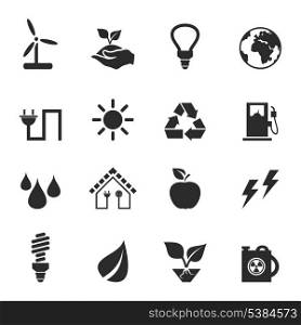 Set of icons ecology. A vector illustration