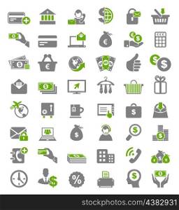 Set of icons for business. A vector illustration