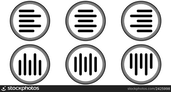 Set of icons horizontal and vertical alignment, align-center, vector sign symbol Align center text, paragraph, typography, alignment