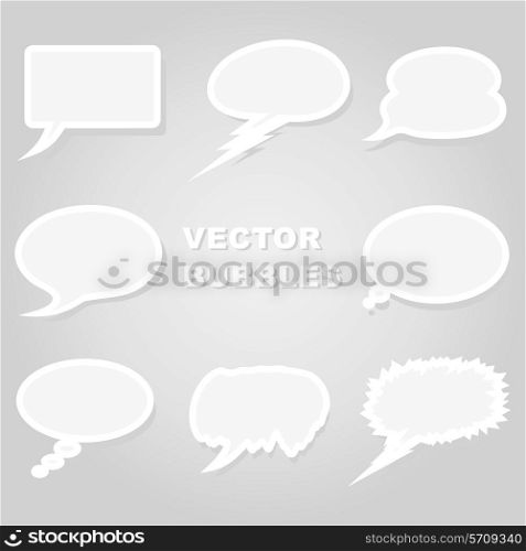 Set of icons of clouds for conversation.
