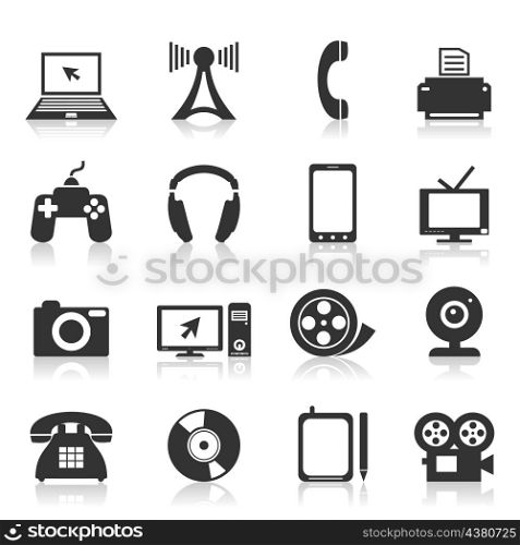 Set of icons of electronics. A vector illustration