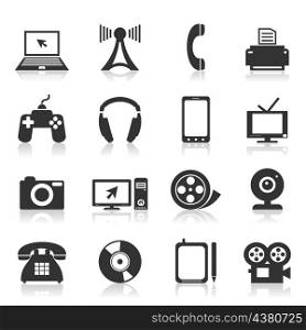 Set of icons of electronics. A vector illustration
