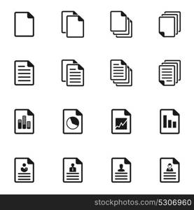 Set of icons of files. A vector illustration