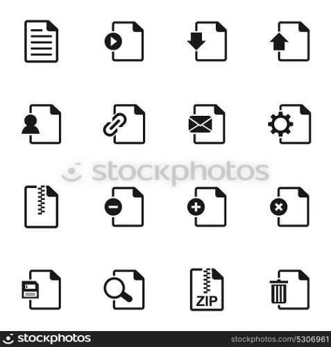 Set of icons of files. A vector illustration