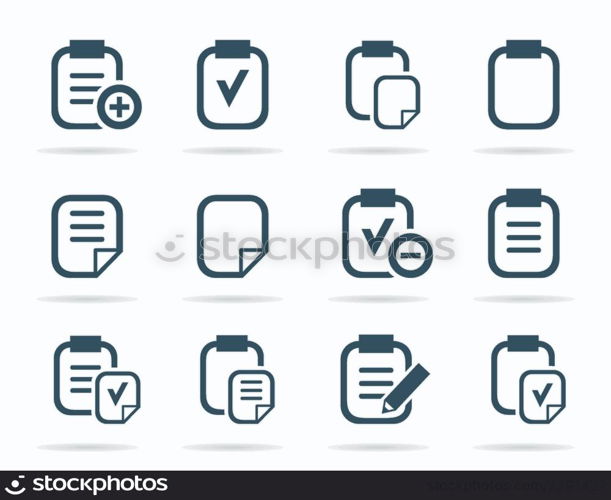 Set of icons of files. A vector illustration