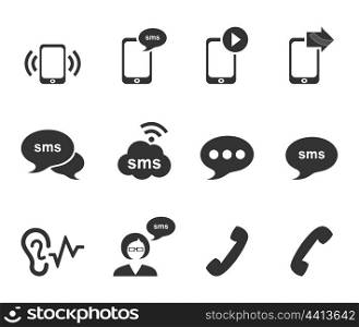 Set of icons of messages. A vector illustration