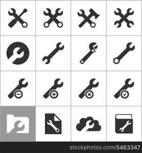 Set of icons of the tool. A vector illustration