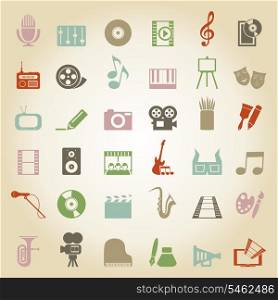 Set of icons on a theme art. A vector illustration