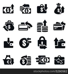 Set of icons on a theme business the finance