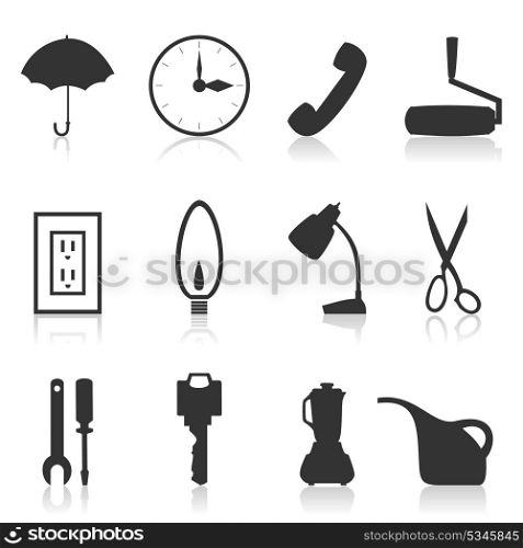 Set of icons on a theme house subjects. A vector illustration