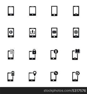 Set of icons on a theme the phone. Vector illustration