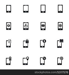 Set of icons on a theme the phone. Vector illustration