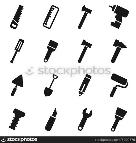 Set of icons on a theme the tool. Vector illustration