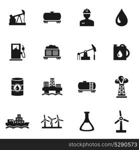 Set of icons on the topic of fuel. Vector illustration