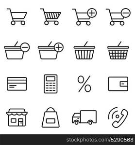 Set of icons sale. A vector illustration