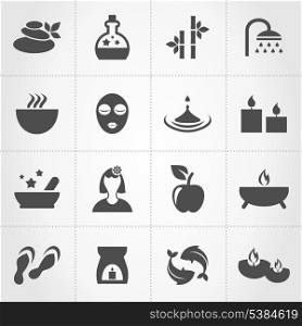 Set of icons spa. A vector illustration