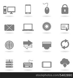 Set of icons the computer for design. A vector illustration
